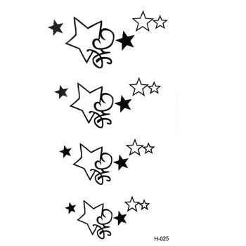 Изрежете звезда временни татуировки мъжете feminino блестящи tattoo ръкави татуаж временна фалшива татуировка е временна татуировка татуировка с къна xha