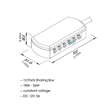 CG1062 Устройство За Споделяне на Портове за Свързване на Светодиодна Лампа Шунтирующая Монтажна Кутия Модел Сладкиш на Масата Система за Осветление на Сцената