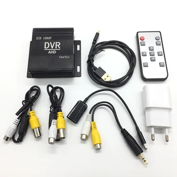 Мини камера за видео наблюдение 2CH 1080P AHD Комплект Камера, HDMI, SD-карта на Колата MDVR Система за Видеонаблюдение Комплект Аудиокамеры с Микрофон