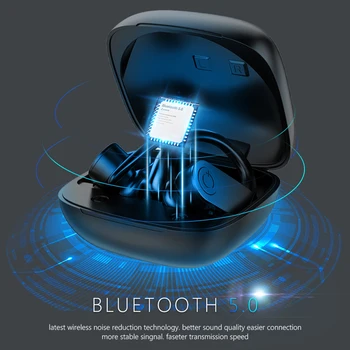 TWS Bluetooth 5.0 Слушалки Безжични Слушалки за телефон Настоящите Безжични Стерео Слушалки спортни С микрофон зарядно устройство ще захранване на кутия за телефон