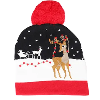 Коледни и зимни шапки Пуловер Вязаная Шапчица Топла Шапка за Унисекс Подарък за деца Коледни украси за партита