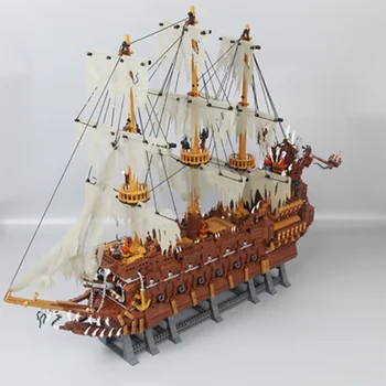 16016 Полети в подземния свят Комплект Пиратски кораб Пирати лодки Строителни блокове Тухли Модел на Лодка Черната Перла подарък на Кралица Анна