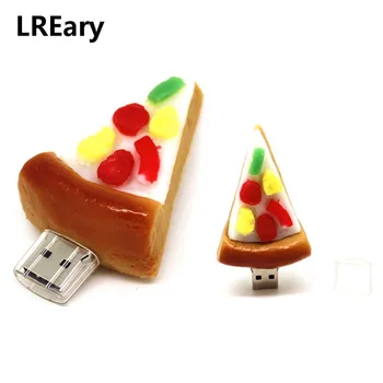 Симпатичен модел на хранене Дръжка за сладолед 128 MB USB флаш памет cartoony поничка/кафеена чаша Карта 4 GB/8 GB/16 GB/32 GB/64 GB пържени Картофи/Пица