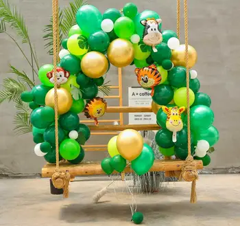 Тъмно Зелени Латексови балони Сафари в Джунглата Динозавър парти Бутилки За Рожден Ден, Коледни украси Детски стоки за Globos