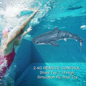 2.4 G RC Моделиране Играчки Акули 4CH Водоустойчив Електрически Дистанционно Управление Акула Лодка Басейн Баня Детски Подарък Акула Играчка