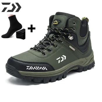 2022 Нова Риболовна обувки Daiwa Мъжки зимни дебели кадифе ветрозащитная облекло Дишащи Спортни обувки за активна почивка, Катерене обувки