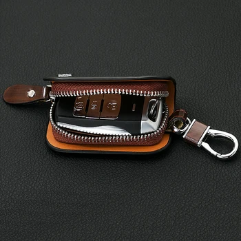 SNCN Кожен Калъф за ключове от колата Калъф за ключове Чантата си Чанта на Притежателя на Ключодържател за ключове за Porsche 718 Boxster, Cayman 911 Cayenne Macan Panamera