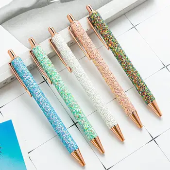 Супер красива метална химикалка писалка креативна писалка за печат с пайети рекламни подарък дръжка офис училищна химикалка за подпис