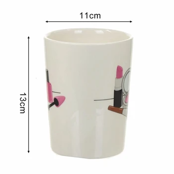 3D Ръчно рисувани Креативните Керамични чаши за момичета Набор от инструменти за красота Специални Комплекти за нокти Дръжка за приготвяне на чай и кафе, Чаша по Чаша, Персонални чаши
