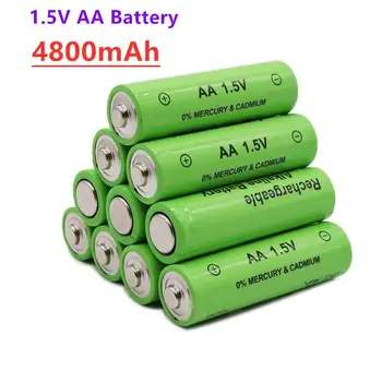 2-20PCS Нова батерия тип АА 4800 mah Акумулаторна батерия NI-MH 1,5 батерия тип АА за часа на мишката компютри, играчки и др