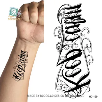 Боди-арт секс стоки водоустойчив временни татуировки за мъже и жени 3d дизайн букви флаш татуировка стикер HC1159