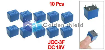 10 x JQC-3F 5 Контактите на Реле хранене SPST Макара dc 18 В 10A/125 vac 10A/28