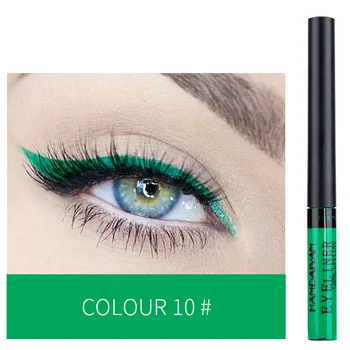 12-Цвят matte течна очна линия лесно размазване, устойчиви на мат очна линия на цветна козметика за очи