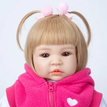 KEIUMI 18-инчовата Кукла Reborn Baby Boneca, Истинска Мека Тъкан За тялото на Новороденото Бебе, Играчка Bebe за момичета, Подарък за рожден Ден за деца