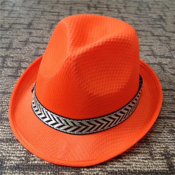 Летни бързо съхнещи джаз шапки Шапки панама Филц шапки на открито шапка от слънцето шапка за изказвания прическа за мъже и жени, унисекс GH-221