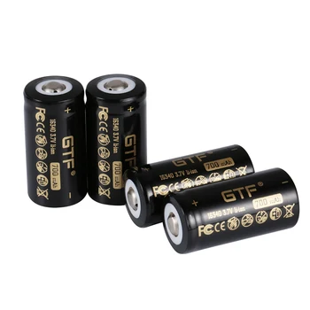 GTF 3,7 В 16340 700 mah от капацитета на литиево-йонна Акумулаторна Батерия за led фенерче играчка дистанционно управление, батерии 16340 с хлътва глава