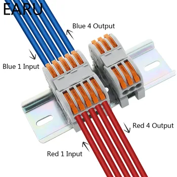Мини-Бързи Cable Конектори Универсален Компактен Проводник на Пружинен Съединител Съединител за свързване на Клеммной подложки SPL-2/3 LED