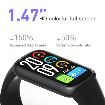 Спортни часовници Smart Band наблюдение на сърдечната честота с пълен сензорен екран, Водоустойчив Смарт часовници за мъже и жени PK Xiaomi Mi band 6 За Miband 6