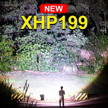 Най-новият Тактически led фенерче XHP199 Акумулаторна батерия Мощен Фенер XHP160 Led светлини с висока Мощност XHP90 Лампа за къмпинг