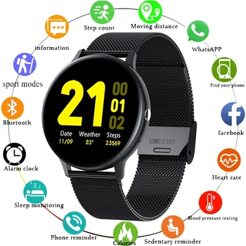 Новите умни часовници с Bluetooth-разговори За мъже и жени Атлетик фитнес тракер, гривна, часовник за Android и IOS Xiaomi Huawei+Кутия