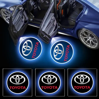 2 бр. led Светлина Вратата на Колата Авто Лого посрещат с Лампа на Проектор За Toyota Prado 150 LC150 J150 Camry 40 50 55 70 Prius 20 30 Corolla