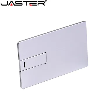 JASTER Usb Флаш памет 4 GB 8 GB 16 GB 32 GB 64 GB Метална Карта Стик Бизнес Подарък Usb устройство За Кредитни Карти