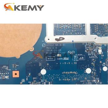 Akemy DY512 NM-B191 Подходящи За Дънна Платка на Лаптоп Lenovo Y520-15IKBN 5B20N00283 Процесор I7 7700HQ GTX1050 DDR4 Тест