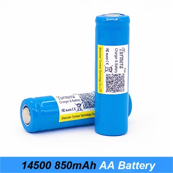 Батерия Turmera 14500 850 mah 3,7 НА AA 14500 литиева акумулаторна батерия за зарядното устройство 14500 flishlight батерия Turmera