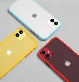 Прозрачен обикновен калъф за телефон с цвят на бонбони за iPhone 11 Pro Max X XR XS Max 7 8 6 6 S, Плюс Мека делото за iPhone 12 13 Pro Max