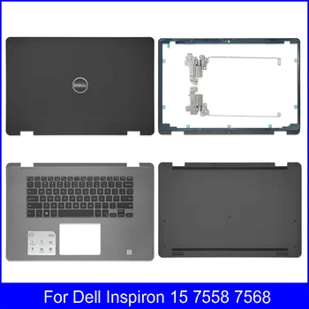 Нова Делото LCD дисплей за Dell Inspiron 15 7558 Серия 7568 на Предния панел Поставка за ръце Долен корпус Линия Тъчпад, Клавиатура Сребристо-сив