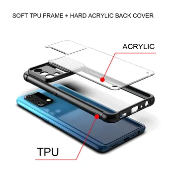 Прозрачен Калъф за телефон със защита от слайд на камерата за Samsung Galaxy A51 A71 A30S A50 A31 A21S A22 4G 5G А02 A03S A 51 71 50 22 Капак