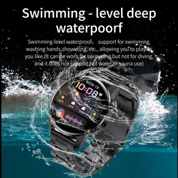 2021 Bluetooth Предизвикателство Смарт Часовници За мъже с пълен сензорен екран Спортен Фитнес тракер, Водоустойчив Смарт часовник с сърдечния ритъм за Huawei Watch 3