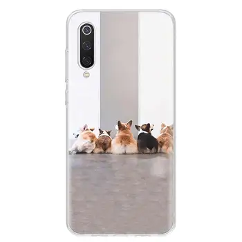 Сладък калъф за телефон с кучето Corgi за Xiaomi Redmi Note 10 Pro 10S 11 9S 9 8T 8 9A 9C 9T 7 7A 8A 6A 6 5 S2 Луксозен калъф с шарките на Fundas