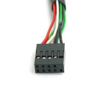 Корпус PC Вътрешен Dupont 9pin До 2-портовому USB Конектора от Тип A Женски Винт за Заключване на Кабел За Закрепване на Панел 30/50 см