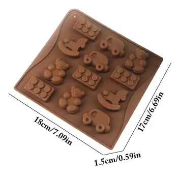 Силиконови Помадные Инструменти за украса на торта с Шоколад Форма за печене DIY 12 Кухини Мечи форма за бисквити Форма за бонбони за печене