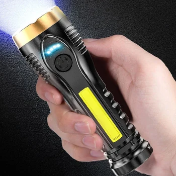 Мощен фенер Преносими Захранване Led фенерче USB Акумулаторна Ултра Ярък факел Открит Къмпинг Тактически фенер
