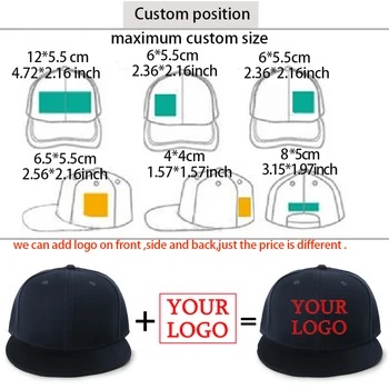Изработена по поръчка бейзболна шапка възстановяване на предишното положение с Високо качество за възрастни Хип-хоп бейзболна шапка за мъже и жени Командни шапки с бродерия на Логото на Отпечатания текст Бейзболна шапка