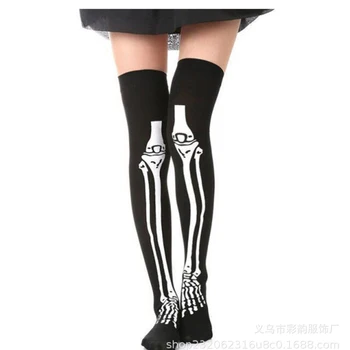2021 Нови Мъжки И женски Подходящи Чорапи Хелоуин Великден медицинска Сестра Скелет Чорапи С Кръв Чорапи с черепа Забавни Вицове Компресия Чорапи