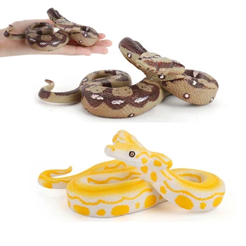 Голям Размер-Имитация На Животински Модели На Диви Питон Фигурка Реалистични Фигури На Змии Детски Играчки Фигурки За Събиране На Подаръци