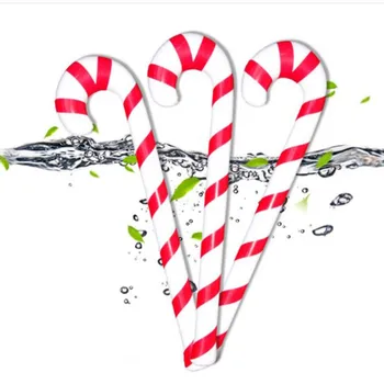 3 Бр. Коледна Бонбони Гигантски Надуваеми Топки Пластмасова Декорация в Червено-Бяла ивица Нож Коледен Взрив Играчка, Коледен декор